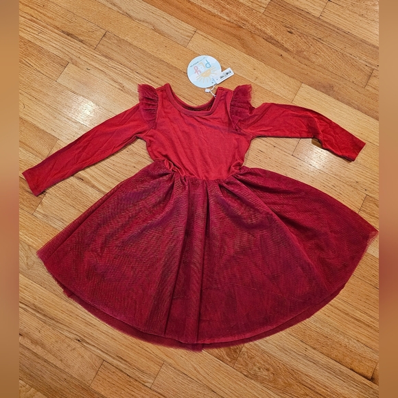 Little Sleepies Other - Little Sleepies Holiday Red flutter tutu dress